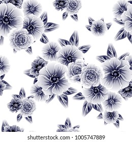 Abstract elegance seamless pattern with floral background