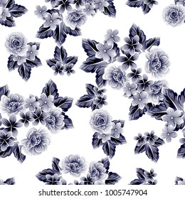 Abstract elegance seamless pattern with floral background