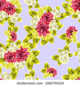 Abstract elegance seamless pattern with floral background