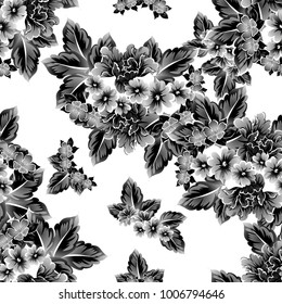 Abstract elegance seamless pattern with floral background