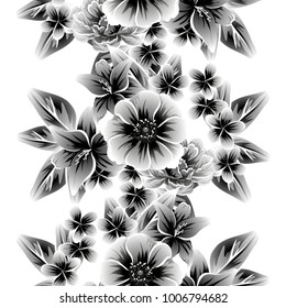 Abstract elegance seamless pattern with floral background
