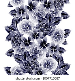 Abstract elegance seamless pattern with floral background
