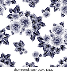 Abstract elegance seamless pattern with floral background