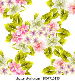 Abstract elegance seamless pattern with floral background