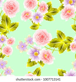 Abstract elegance seamless pattern with floral background