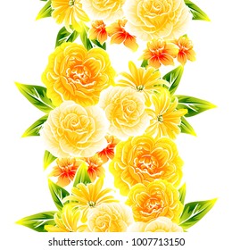 Abstract elegance seamless pattern with floral background
