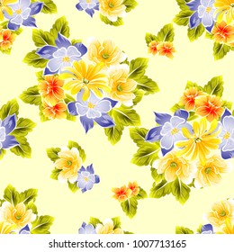 Abstract elegance seamless pattern with floral background