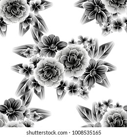 Abstract elegance seamless pattern with floral background