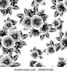 Abstract elegance seamless pattern with floral background