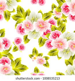Abstract elegance seamless pattern with floral background