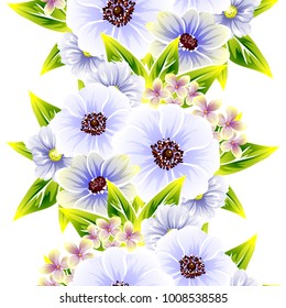 Abstract elegance seamless pattern with floral background