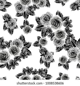 Abstract elegance seamless pattern with floral background