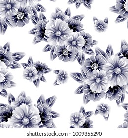 Abstract elegance seamless pattern with floral background