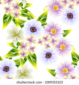 Abstract elegance seamless pattern with floral background
