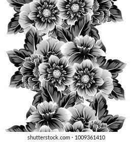 Abstract elegance seamless pattern with floral background