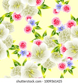 Abstract elegance seamless pattern with floral background