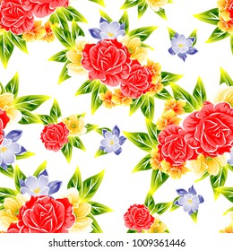 Abstract elegance seamless pattern with floral background