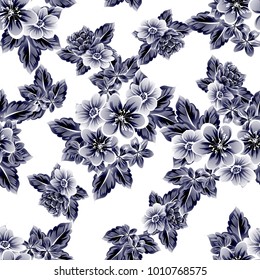 Abstract elegance seamless pattern with floral background