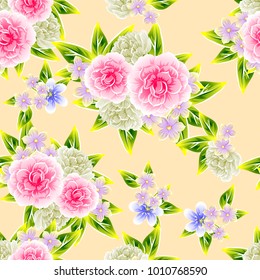 Abstract elegance seamless pattern with floral background