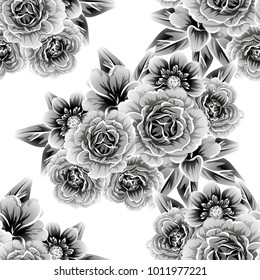 Abstract elegance seamless pattern with floral background
