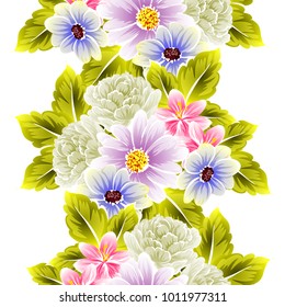 Abstract elegance seamless pattern with floral background