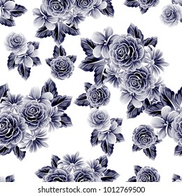 Abstract elegance seamless pattern with floral background