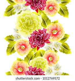 Abstract elegance seamless pattern with floral background
