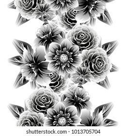 Abstract elegance seamless pattern with floral background