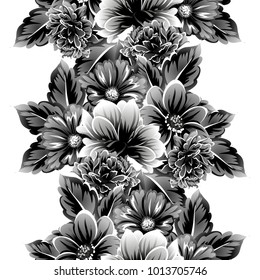 Abstract elegance seamless pattern with floral background