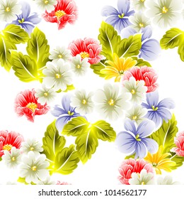 Abstract elegance seamless pattern with floral background