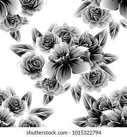 Abstract elegance seamless pattern with floral background
