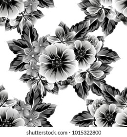 Abstract elegance seamless pattern with floral background