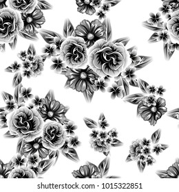 Abstract elegance seamless pattern with floral background