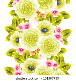 Abstract elegance seamless pattern with floral background