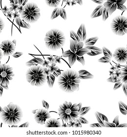 Abstract elegance seamless pattern with floral background