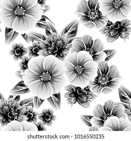 Abstract elegance seamless pattern with floral background
