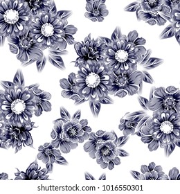 Abstract elegance seamless pattern with floral background