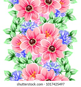 Abstract elegance seamless pattern with floral background