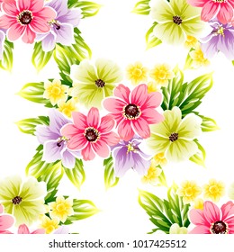 Abstract elegance seamless pattern with floral background