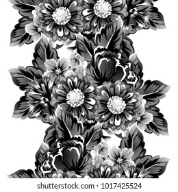 Abstract elegance seamless pattern with floral background