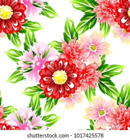 Abstract elegance seamless pattern with floral background