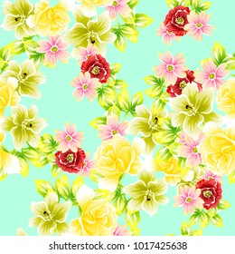 Abstract elegance seamless pattern with floral background