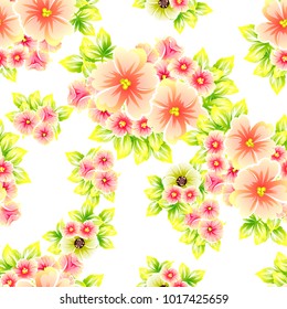 Abstract elegance seamless pattern with floral background