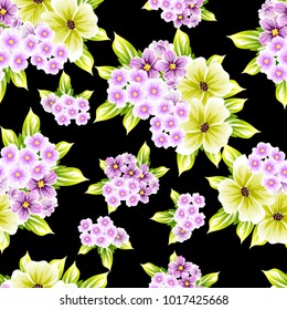 Abstract elegance seamless pattern with floral background