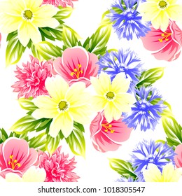 Abstract elegance seamless pattern with floral background
