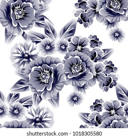 Abstract elegance seamless pattern with floral background
