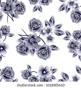 Abstract elegance seamless pattern with floral background
