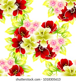 Abstract elegance seamless pattern with floral background
