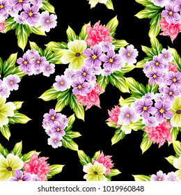 Abstract elegance seamless pattern with floral background