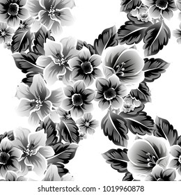 Abstract elegance seamless pattern with floral background
